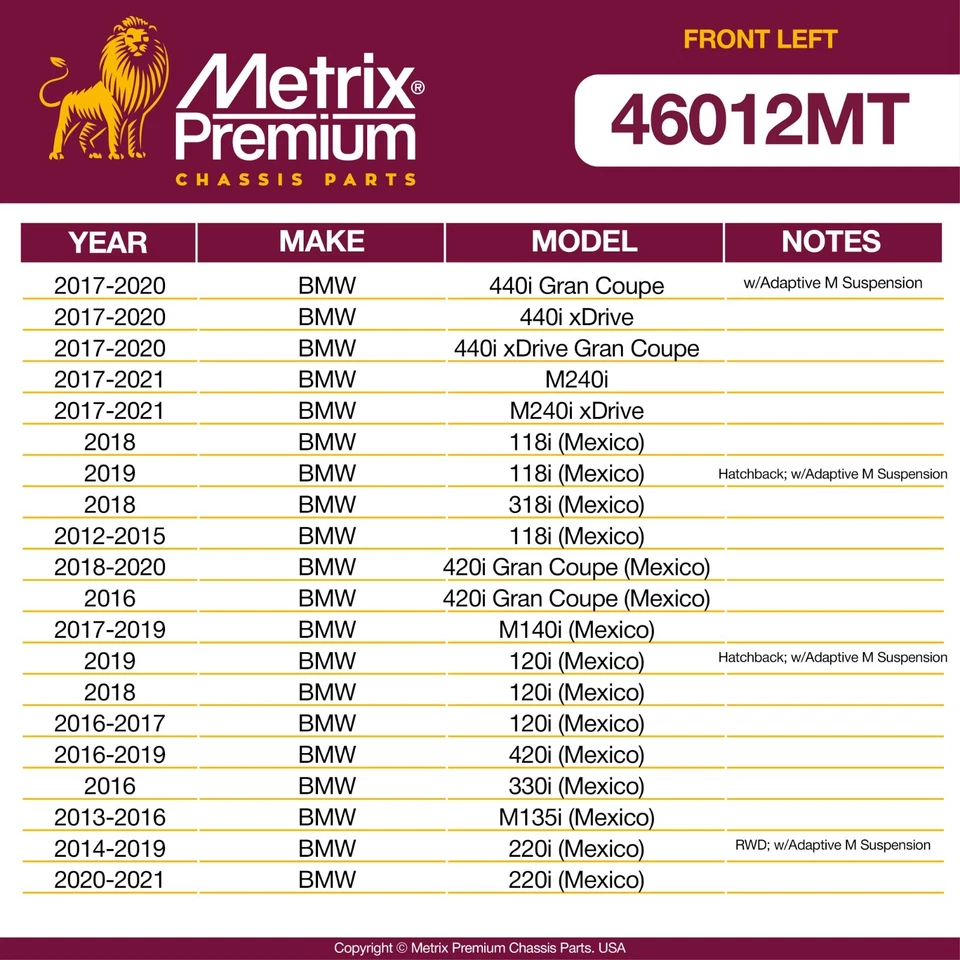 Front Right Sway Bar Link for BMW 320i 328i 328d 330i 340i 428i 335i 435i xDrive - Image 2 of 4