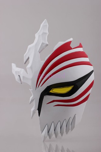Bleach mask Bleach Ichigo Tensa Bankai Kurosaki Half face mask Halloween Cosplay - Picture 3 of 10