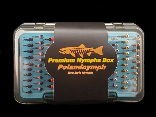 Premuim PT French Box 110 Euro Jig Nymphs size 12-14 Hooks Tungsten Heads - Picture 7 of 7