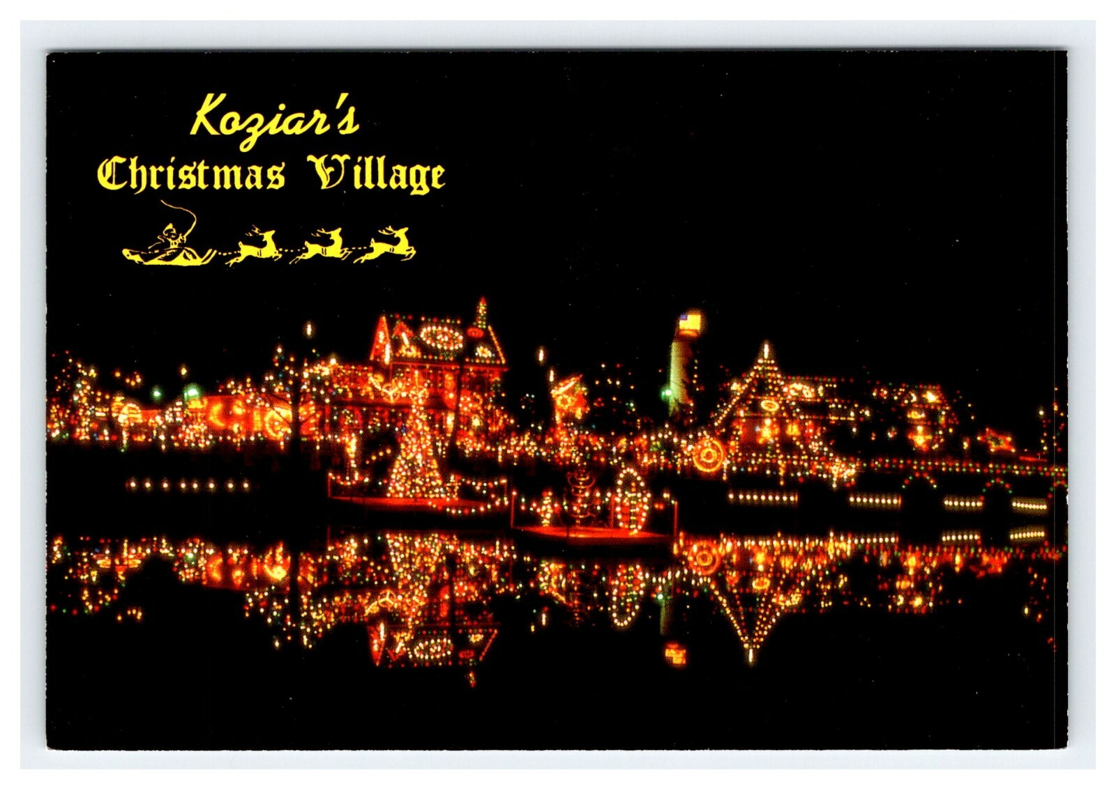 Koziar's Christmas Village Bernville Pennsylvania Unused 4x6 Postcard
