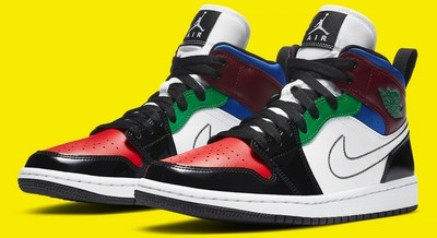 Air Jordan 1 Mid WMNS Black White Multicolor | Kixify Marketplace