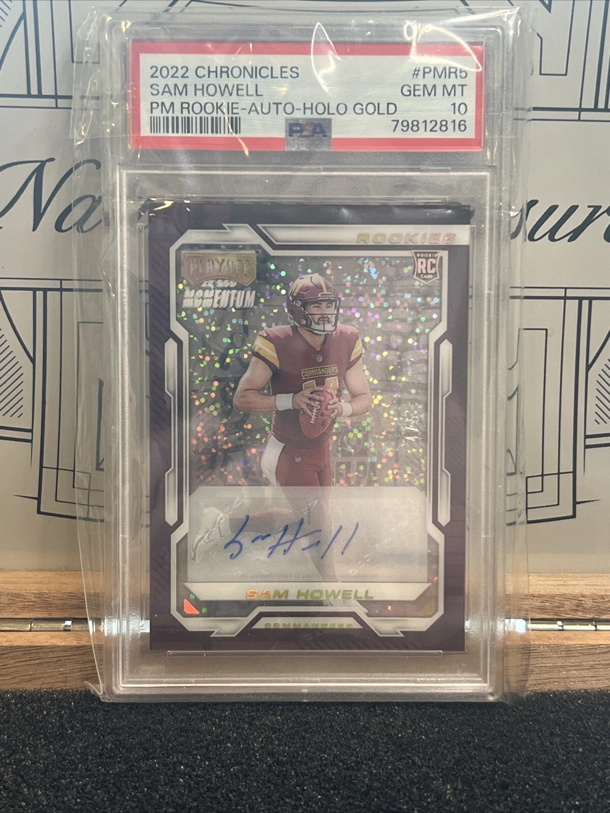 Sam Howell Panini Chronicles Playoff Momentum Rookies #PMR5 Autograph-Holo Gold