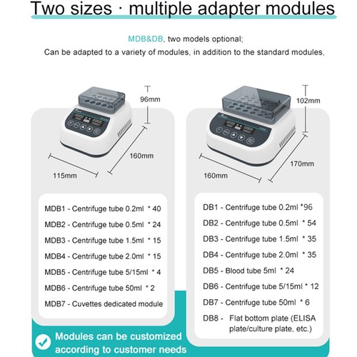 Mini Incubadora de Baño Seco Calentador de Temperatura Constante Calefacción Incubadoras de Laboratorio Programables - Imagen 6 de 9