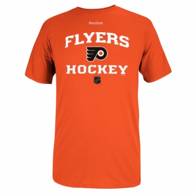 Philadelphia Flyers Reebok Center Ice Authentic Team Logo Orange T-Shirt Men's