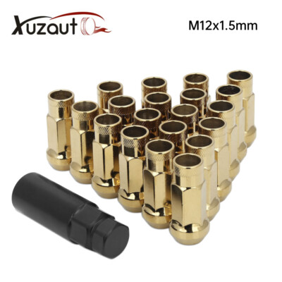 20PCS M12x1.5mm Extended Steel Tuner Open Ended wheel Lug Nuts For Honda Toyota