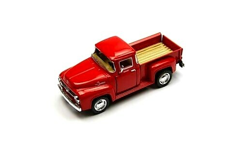 5385)1956 Ford F-100 PickUp Truck, Farbe Rot. Diecast Modell Spielzeugauto, 5", 1/38  - Bild 2 von 10