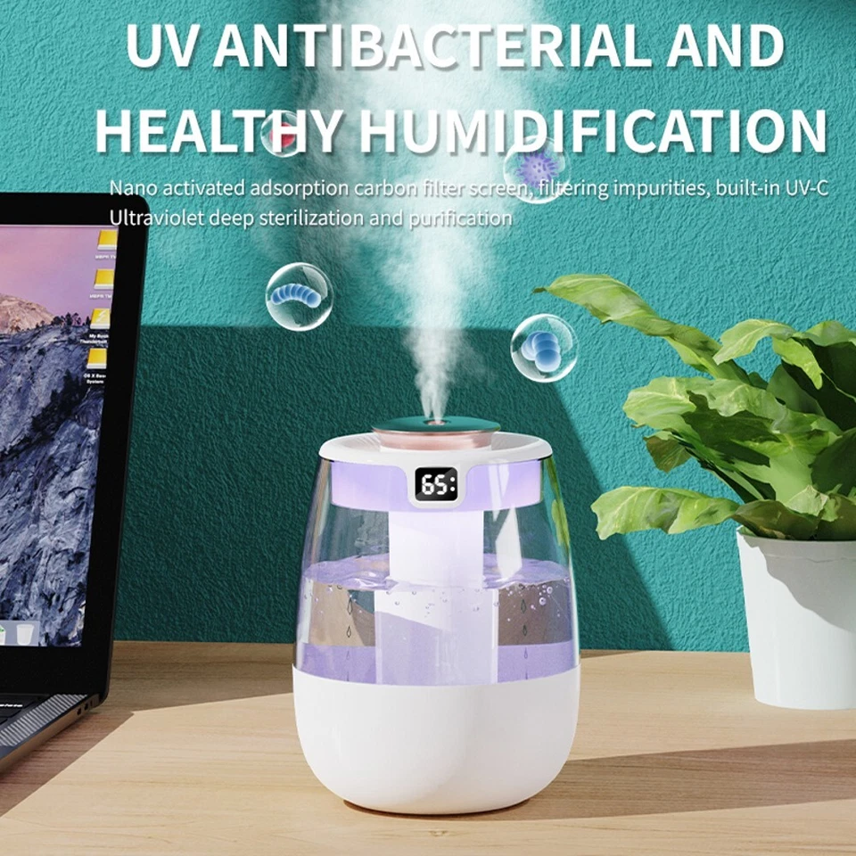 Humidifiers for Bedroom 1.5L Cool Mist Ultrasonic Air Humidifier with Top Fill - Image 4 of 4