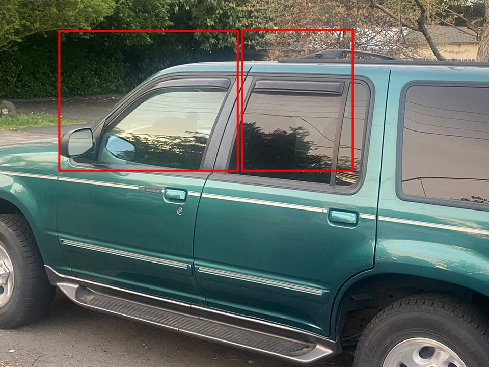 IN-CHANNEL Window Visors Sun Vent Guard Fit 2001-2005 Ford Explorer Sport Trac Foto 3 de 4