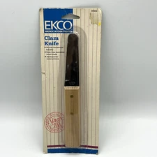 Ekco Clam Knife Stainless Steel Wood Handle Vintage 1988