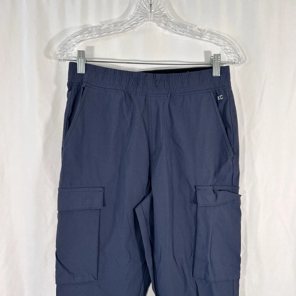 Pantalones de chándal Kenneth Cole Active para mujer pequeños azules bolsillos de carga Foto 2 de 4