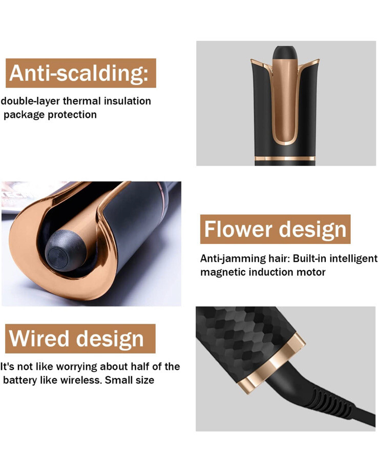 Automatic Curling Iron, Auto Hair Curler, 1" Curling Iron Large Slot