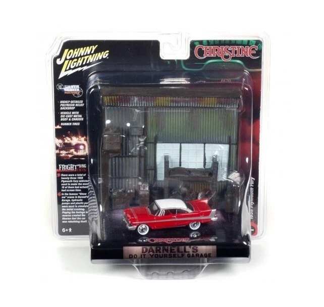 Christine 1958 Plymouth Fury Darnell's Garage 1/64 Die Cast Jonny lightning - Immagine 2 di 3