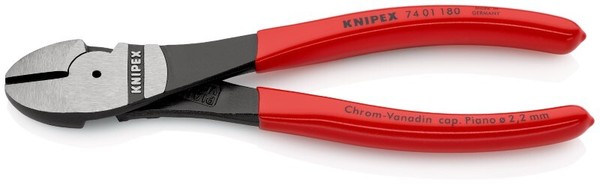 Knipex 74 01 180 Kraft-Seitenschneider Mit Kunststoff üBerzogen Schwarz Atrament-image
