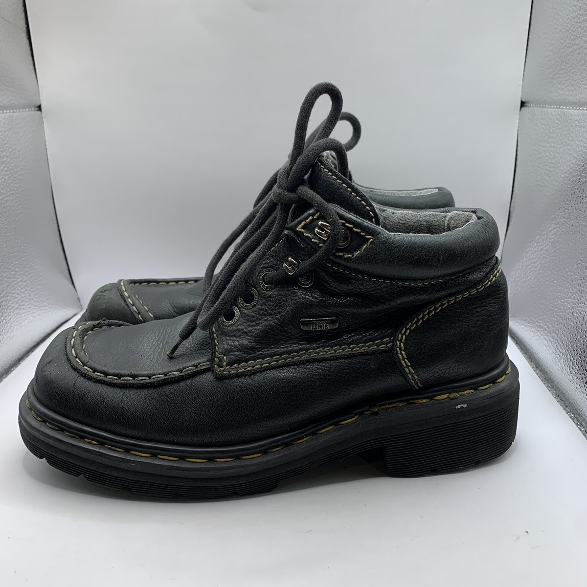 Dr. Martens 90s Black Boots 9275 England Sz US 10 Y2K combat Ankle EUC RARE? Dr. Martens 10 Eyelet Combat Boots Made in England  main image 2
