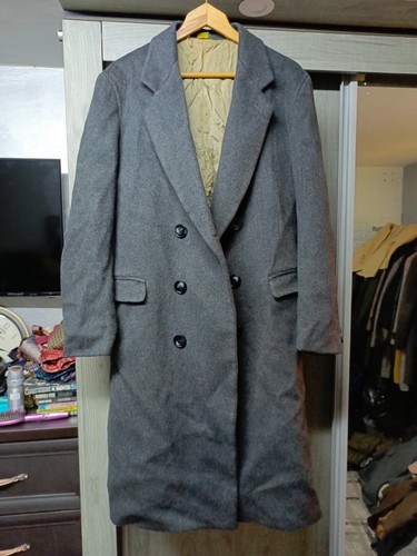 1980s vintage handtailored bespoke all worsted db belted Suit over coat 40R 44R - Picture 8 of 15