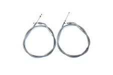 HARLEY Stainless Steel Throttle and Idle Cable Set with 42 inch Cas fits 0-  Cus