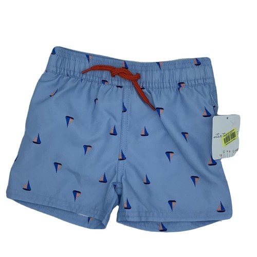 NUOVO ~ INIZIO 12-18 mesi pantaloncini da bagno tronchetti vela patriottica costume da bagno blu - Foto 6 di 6