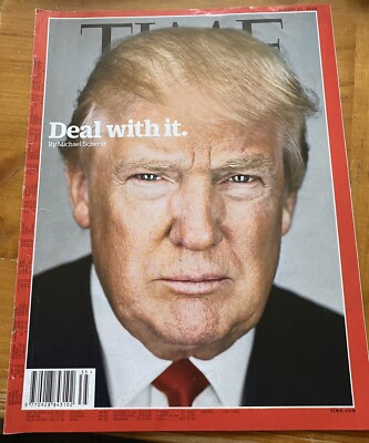 Time Magazine 2015 Donald Trump Deal With It MAGA Campaign American Eagle NO LAB