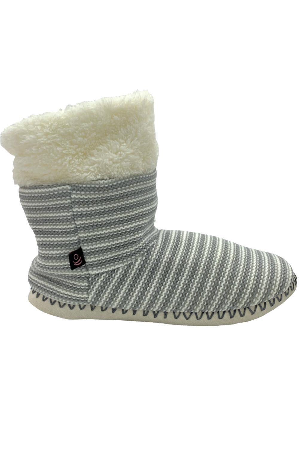 Тапочки-пинетки Cuddl Duds Luxe Sherpa с отложным воротником цвета слоновой кости