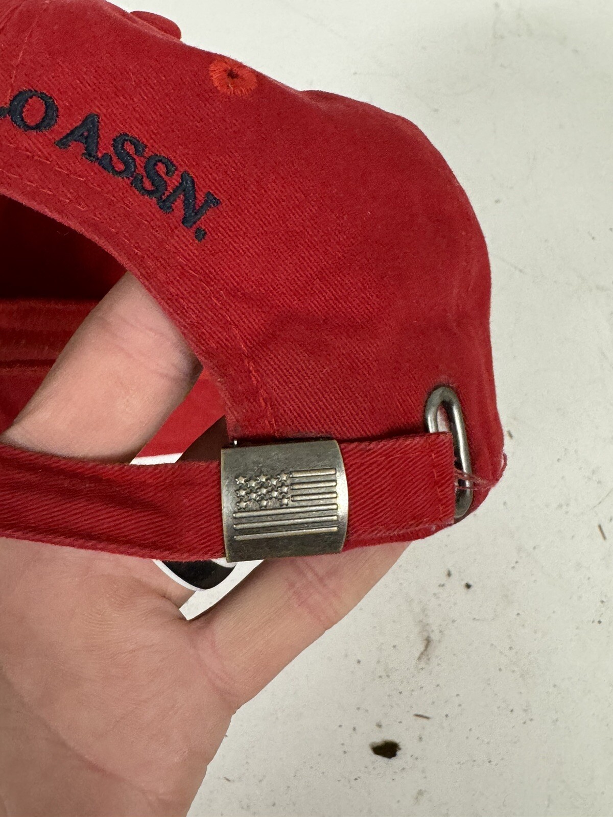 Reggiseno polo Ralph Lauren cappello cinturino posteriore rosso blu pony taglia unica cotone casual papà