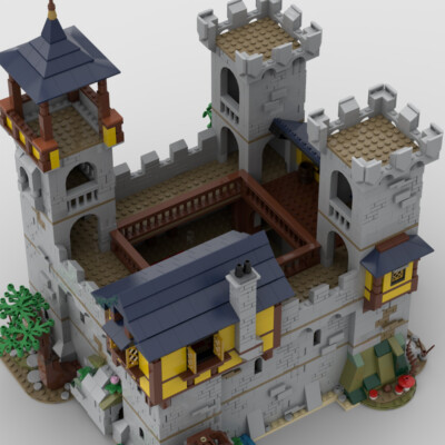 ZITIANYOUBUILD Modular Castle Fortress Modell für Collection 2474 Stück Neu