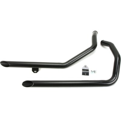 #ad 1 3 4quot; Black Drag Pipe Slash Cut Exhaust For 86 03 Harley Sportster XL 90032 $88.16