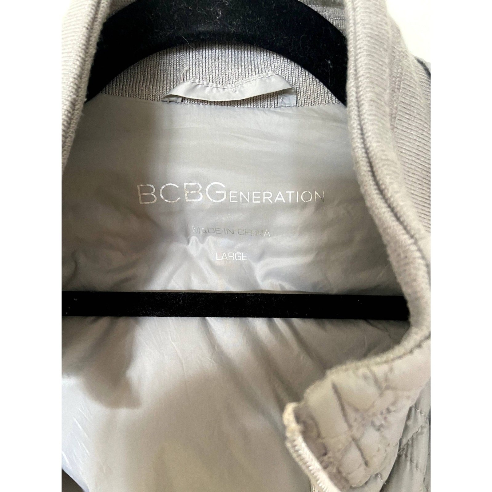 BCBGeneration Grey Bomber/Lightweight Puffer Jack… - image 2