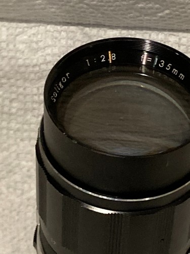 SOLIGOR TELE AUTO f= 1 35mm 1:2.8 W/lens caps Made in Japan - Picture 5 of 22