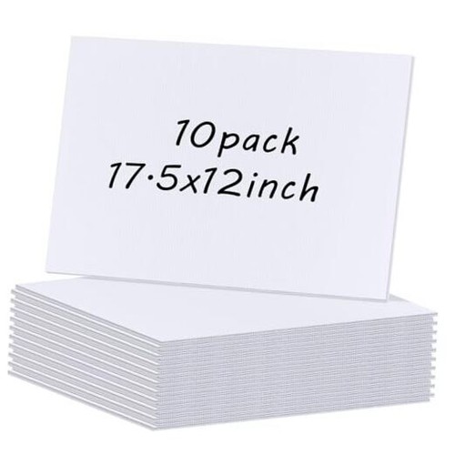 10 Pcs Poster Board Corrugated Plastic Sheets for Projects Art Crafts