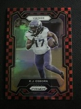 2023 Panini Prizm  K.J. Osborn Black and Red Checkerboard Prizm SP