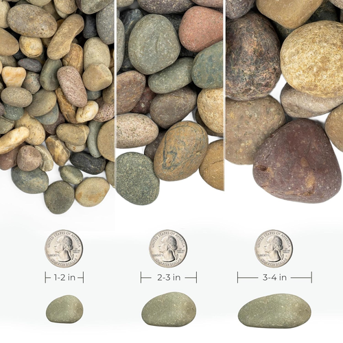 20Lbs River Rocks 2-3 Inch Natural Unpolished Pebbles for Landscaping Garden Fis - Picture 2 of 12