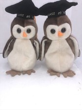 2- Beanie Babies Wise The Owl Toy - FBA 41879