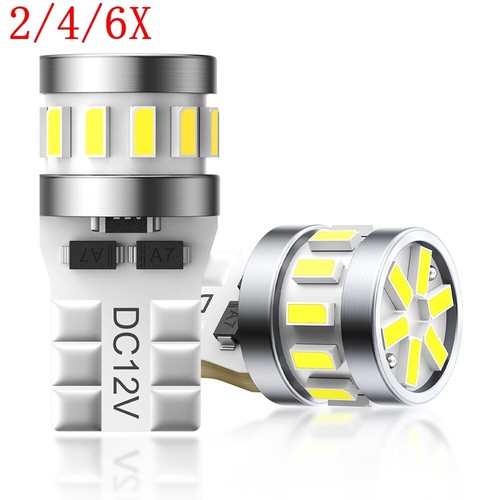 2/4/6X T10 168 194 LED License Plate Light Bulbs 6500K Bright White Error Free
