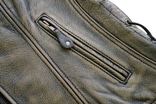 Ladies Vintage Genuine Biker Leather Vest Motorcycle Club Waistcoat Australia - Bild 31 von 34