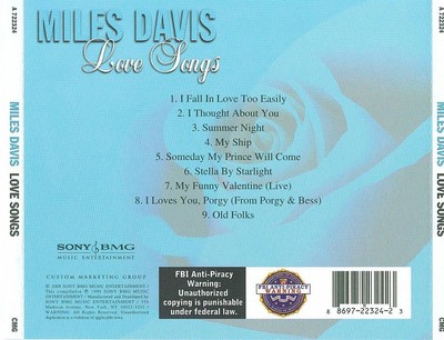 MILES DAVIS LOVE SONGS NEW CD