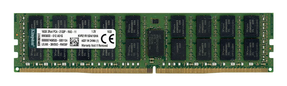 Mémoire RAM Serveur Kingston KVR21R15D4/16HA DDR4 16GB ECC 2133MHz - Photo 2/2