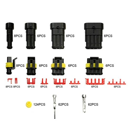 708x KFZ Stecker Steckverbindung Steckverbinder 1-6 Polig Auto Wasserdicht Zange - Bild 5 von 13