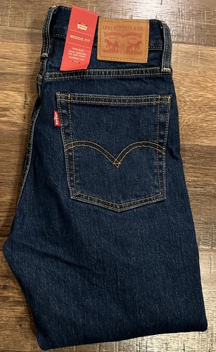 NWT WOMEN'S LEVI JEANS Size 26x25 Wedgie Tapered Leg High Rise Premium Blue $98 - Picture 5 of 6