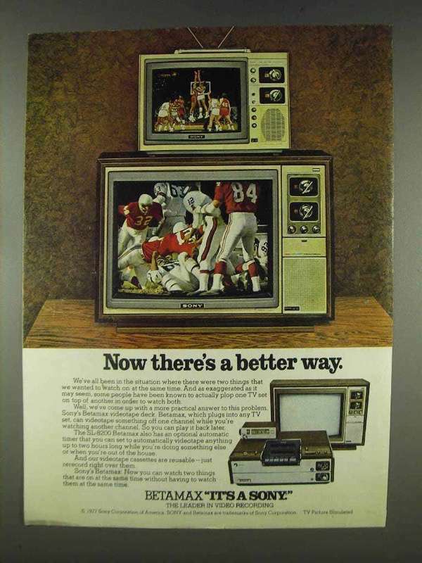 1978 Sony SL-8200 Betmax Videotape Deck Ad - Better Way | eBay