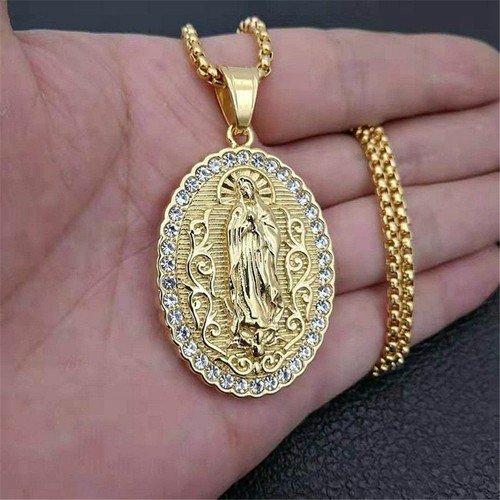 Stainless Steel Mary Gold Necklaces 