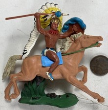 Vintage Plastic Britains Indian Chief on Horse