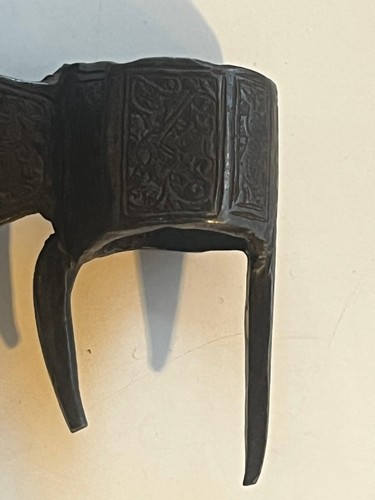 ANCIENNE TETE DE HACHE PERSE INDE QAJAR ANTIQUE AXE HEAD PERSIAN INDIAN 18TH - Foto 7 di 21