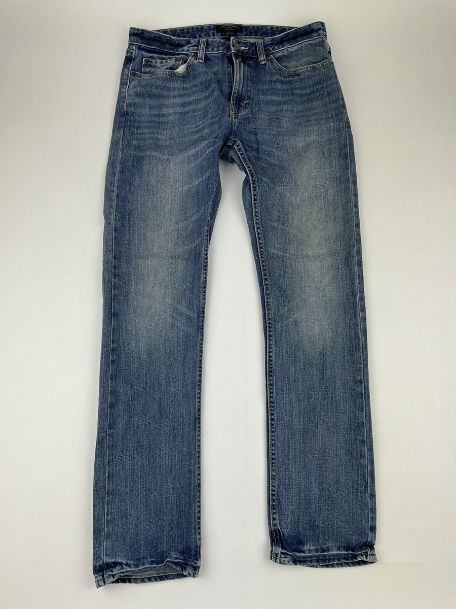 BANANA REPUBLIC Men Slim Straight Fit 100% Cotton Denim Jeans