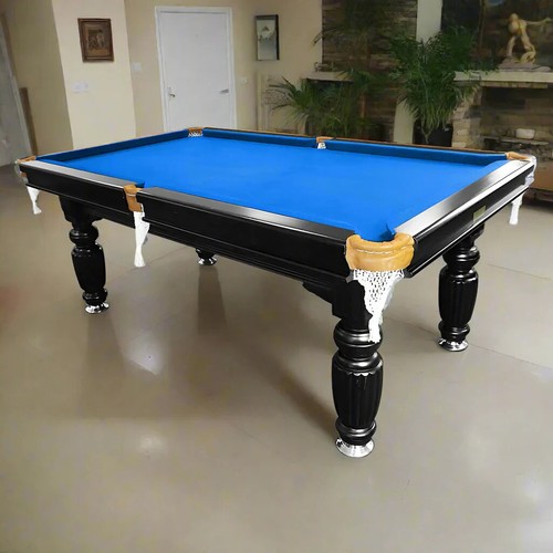 8FT Snooker Pool Slate Table Billiard Home Entertainment Family Game Black Frame - Picture 6 of 13