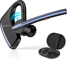 "Trucker Wireless Mic Blue Parrot Bluetooth Noise Cancelling Headset Earpiece Ne