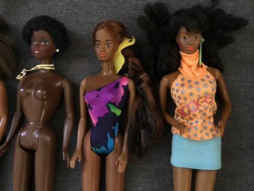 Barbie Doll Lot Of 10 African American Female Dolls Black F12 - Picture 8 of 12