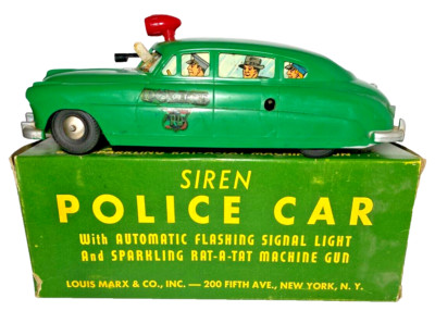 Marx Toy Windup Siren Police Car W/ Box | eBay