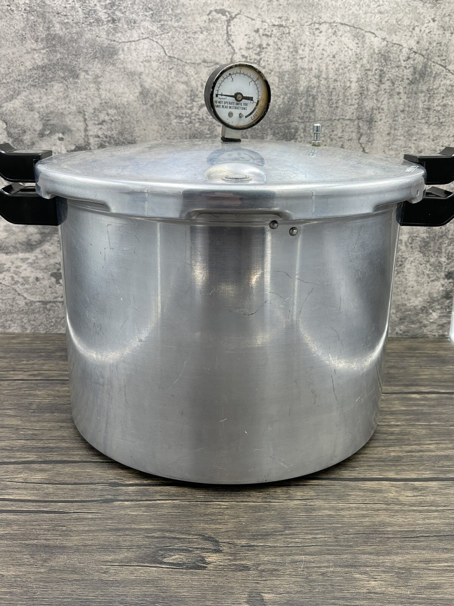 Presto Deluxe Pressure Canner Cooker 01750 Vintage Pressure Gauge No Jiggler