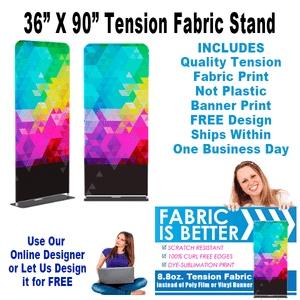 Banner Stand Tension Fabric 36 X90 Includes Fabric Print