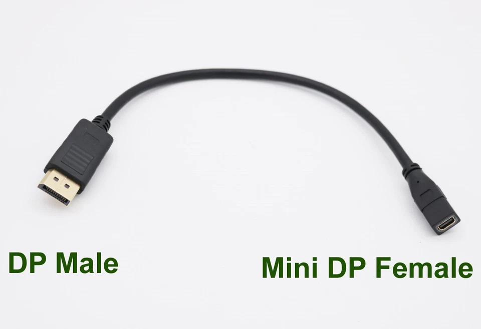 Mini DisplayPort Female To DP Male Adapter Converter Cable For MacBook Pro Air - Image 2 of 4